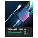 КАБЕЛ USB-C / Lightining MFI 2m US171 UGREEN - БЯЛ