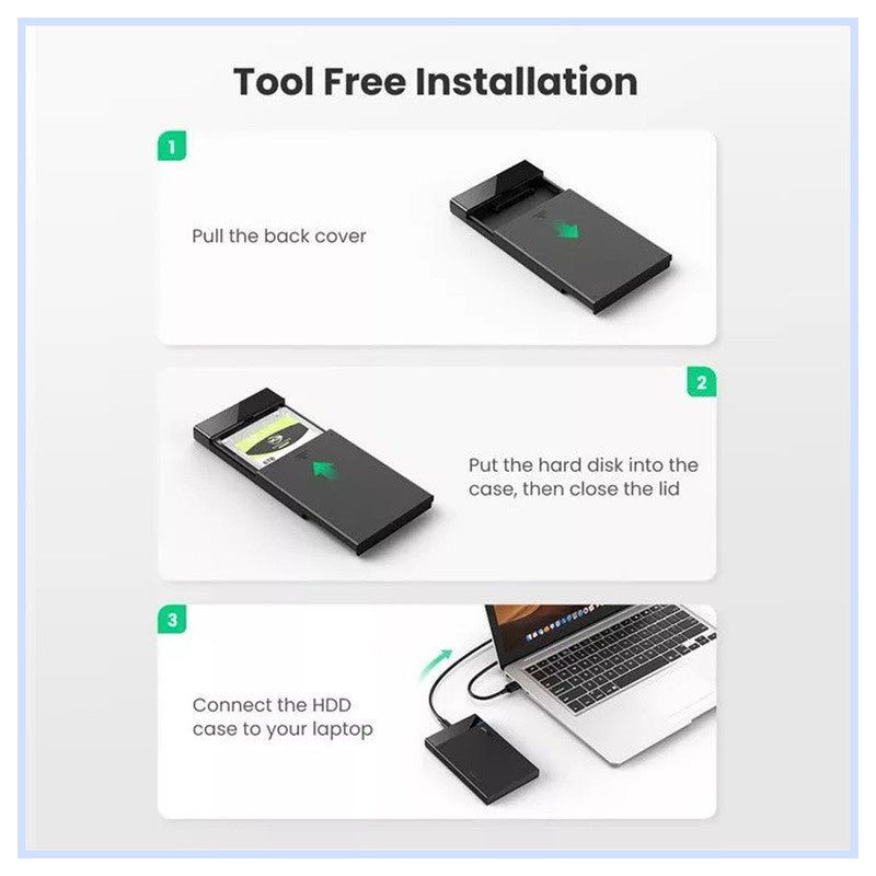 КУТИЯ ЗА HDD/SSD 2.5 С USB-C ПОРТ UGREEN