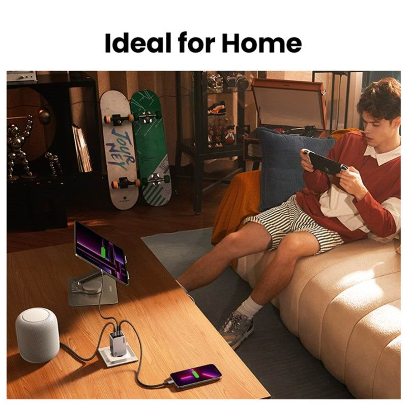 УНИВЕРСАЛНО ЗАРЯДНО УСТРОЙСТВО X757 220V 2xUSB-C 1xUSB A GaN 100W UGREEN