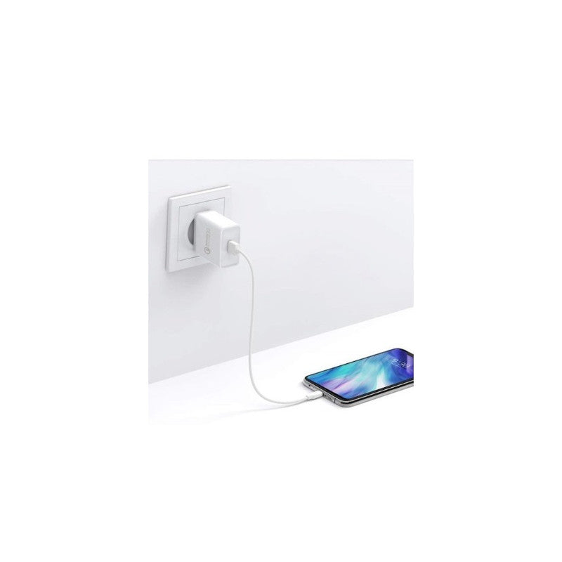 ЗАРЯДНО 220V 1xUSB A, 18W, QC 3.0 UGREEN - БЯЛ