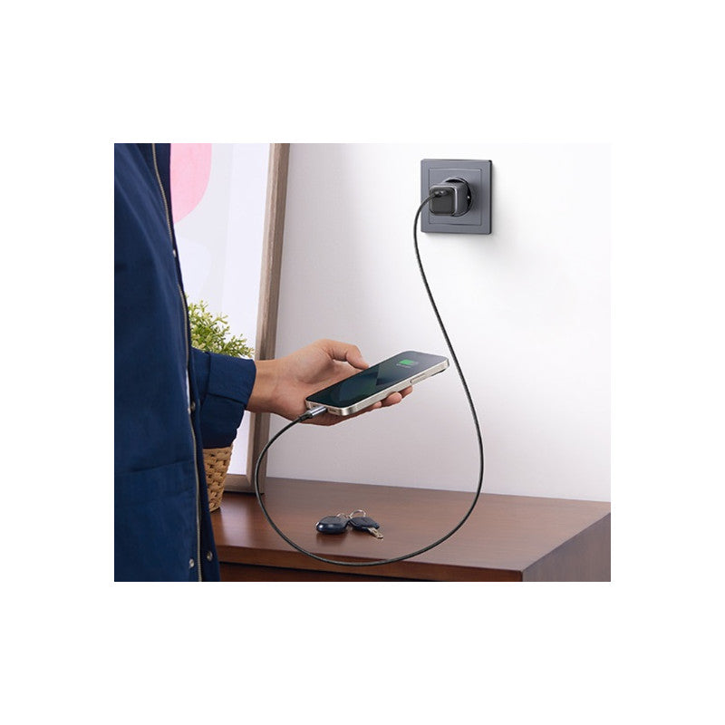 ЗАРЯДНО 220V 1xUSB-C,GaN, 30W, PD, NEXODE UGREEN
