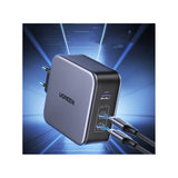 ЗАРЯДНО 220V 2xUSB-C,1xUSB A,GaN,140W,NEXOD UGREEN