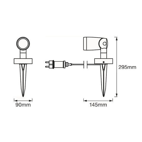 LED ПРОЖЕКТОР SMART WIFI GARDENSPOT RGBW 260lm IP65 SMART LEDVANCE