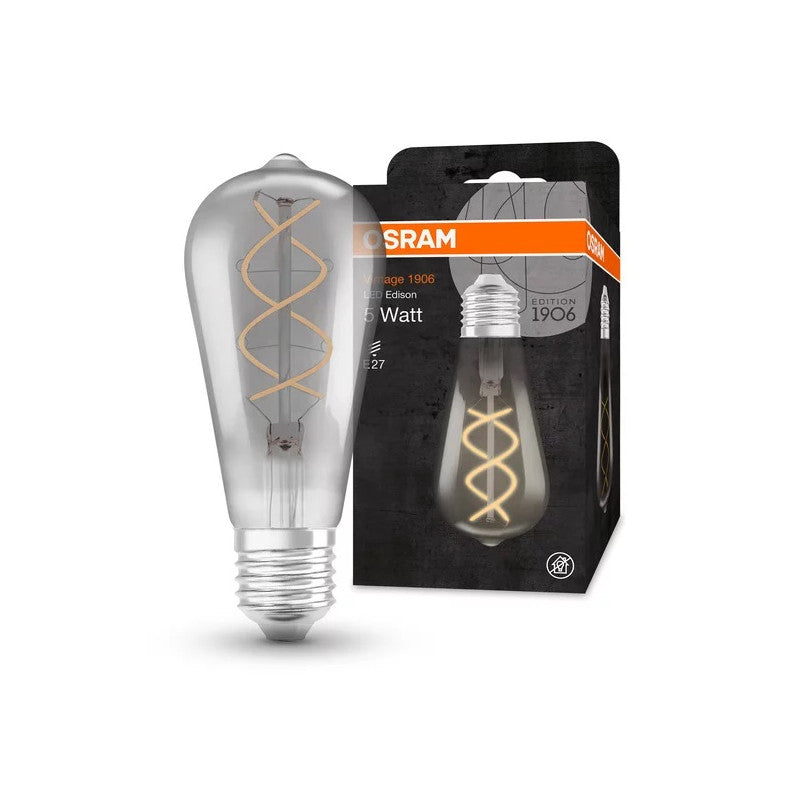 LED ЛАМПА VINTAGE 1906 EDISON SMOKE25 5W/250LM/818 E27 LEDVANCE