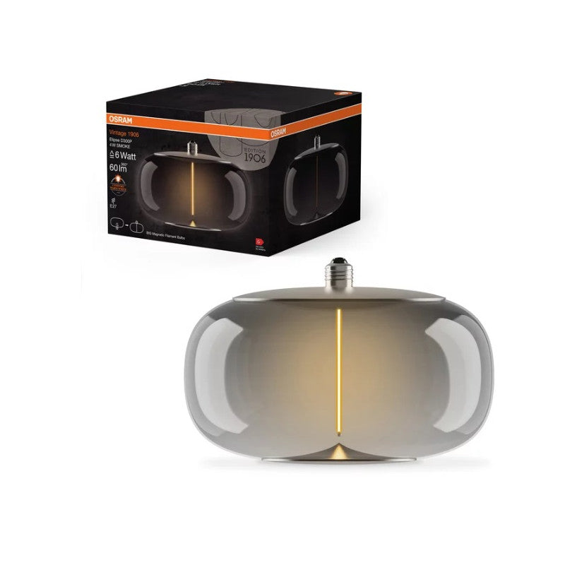 LED ЛАМПА VINTAGE 1906 MAGNET ELIPSE D300P SMOKE 6 4W/81 LEDVANCE